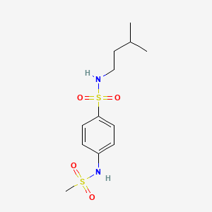 N-(3-methylbutyl)-4-[(methylsulfonyl)amino]benzenesulfonamide