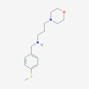 molecular formula C15H24N2OS B471401 (4-Methylsulfanyl-benzyl)-(3-morpholin-4-yl-propyl)-amine CAS No. 726162-72-7