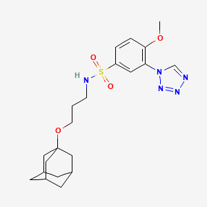 molecular formula C21H29N5O4S B4714032 N-[3-(1-adamantyloxy)propyl]-4-methoxy-3-(1H-tetrazol-1-yl)benzenesulfonamide 