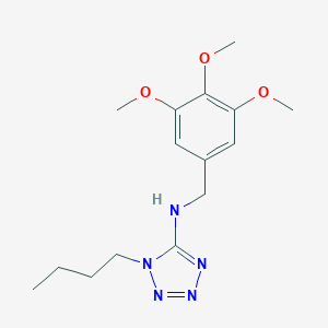 molecular formula C15H23N5O3 B471404 1-butyl-N-[(3,4,5-trimethoxyphenyl)methyl]tetrazol-5-amine CAS No. 723754-22-1