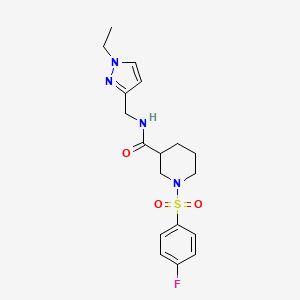 N-[(1-ethyl-1H-pyrazol-3-yl)methyl]-1-[(4-fluorophenyl)sulfonyl]-3-piperidinecarboxamide