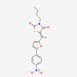 molecular formula C18H16N2O5S B4714056 3-butyl-5-{[5-(4-nitrophenyl)-2-furyl]methylene}-1,3-thiazolidine-2,4-dione 