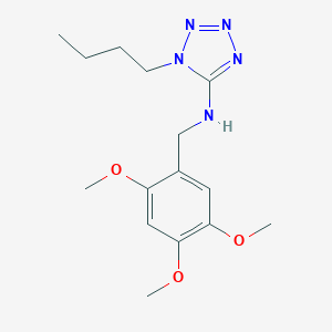 molecular formula C15H23N5O3 B471406 1-butyl-N-[(2,4,5-trimethoxyphenyl)methyl]tetrazol-5-amine CAS No. 723754-23-2