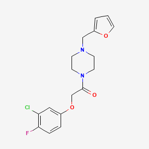 1-[(3-chloro-4-fluorophenoxy)acetyl]-4-(2-furylmethyl)piperazine