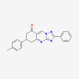 molecular formula C22H18N4O B4714094 6-(4-methylphenyl)-2-phenyl-6,7-dihydro[1,2,4]triazolo[5,1-b]quinazolin-8(5H)-one 