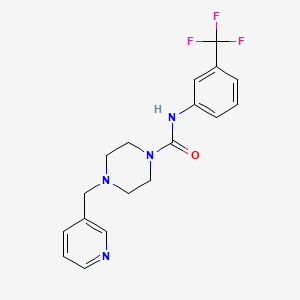 molecular formula C18H19F3N4O B4714104 4-(3-pyridinylmethyl)-N-[3-(trifluoromethyl)phenyl]-1-piperazinecarboxamide 