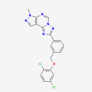 2-{3-[(2,5-dichlorophenoxy)methyl]phenyl}-7-methyl-7H-pyrazolo[4,3-e][1,2,4]triazolo[1,5-c]pyrimidine