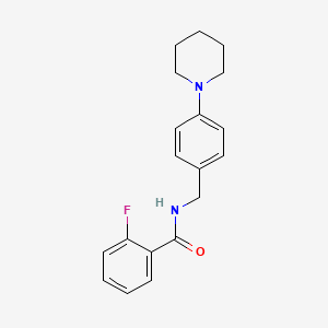 molecular formula C19H21FN2O B4714137 2-fluoro-N-[4-(1-piperidinyl)benzyl]benzamide 