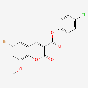 4-chlorophenyl 6-bromo-8-methoxy-2-oxo-2H-chromene-3-carboxylate