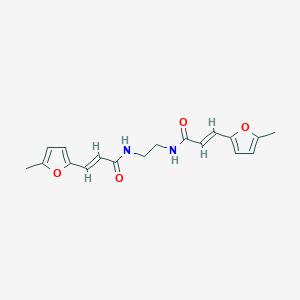 molecular formula C18H20N2O4 B4714153 N,N'-1,2-ethanediylbis[3-(5-methyl-2-furyl)acrylamide] 