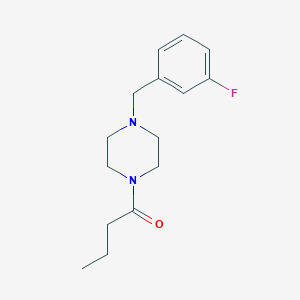 molecular formula C15H21FN2O B4714160 1-butyryl-4-(3-fluorobenzyl)piperazine 