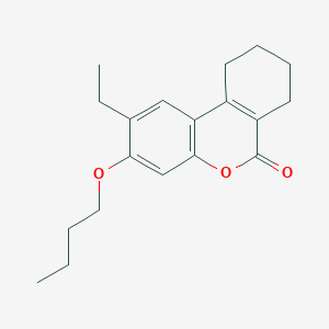 molecular formula C19H24O3 B4714207 3-butoxy-2-ethyl-7,8,9,10-tetrahydro-6H-benzo[c]chromen-6-one 