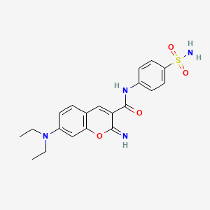 molecular formula C20H22N4O4S B4714209 N-[4-(aminosulfonyl)phenyl]-7-(diethylamino)-2-imino-2H-chromene-3-carboxamide 