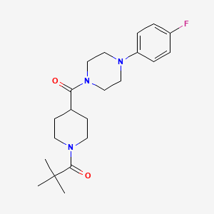 1-{[1-(2,2-dimethylpropanoyl)-4-piperidinyl]carbonyl}-4-(4-fluorophenyl)piperazine