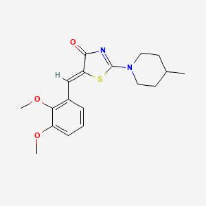 molecular formula C18H22N2O3S B4714218 5-(2,3-dimethoxybenzylidene)-2-(4-methyl-1-piperidinyl)-1,3-thiazol-4(5H)-one 