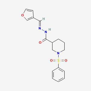 molecular formula C17H19N3O4S B4714224 N'-(3-furylmethylene)-1-(phenylsulfonyl)-3-piperidinecarbohydrazide 