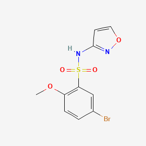 molecular formula C10H9BrN2O4S B4714228 5-bromo-N-3-isoxazolyl-2-methoxybenzenesulfonamide 