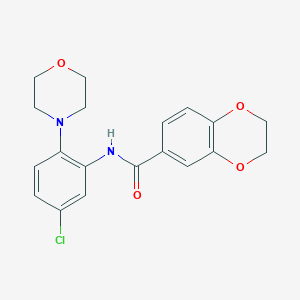 N-(5-chloro-2-morpholin-4-ylphenyl)-2,3-dihydro-1,4-benzodioxine-6-carboxamide