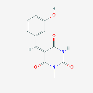 molecular formula C12H10N2O4 B4714257 5-(3-hydroxybenzylidene)-1-methyl-2,4,6(1H,3H,5H)-pyrimidinetrione 