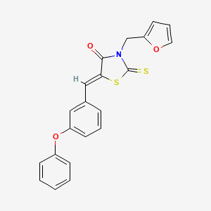 3-(2-furylmethyl)-5-(3-phenoxybenzylidene)-2-thioxo-1,3-thiazolidin-4-one