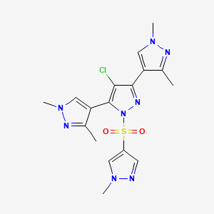 4'-chloro-1,1'',3,3''-tetramethyl-1'-[(1-methyl-1H-pyrazol-4-yl)sulfonyl]-1H,1'H,1''H-4,3':5',4''-terpyrazole