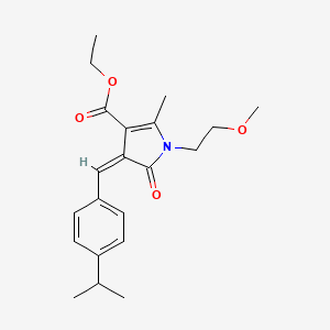 ethyl 4-(4-isopropylbenzylidene)-1-(2-methoxyethyl)-2-methyl-5-oxo-4,5-dihydro-1H-pyrrole-3-carboxylate