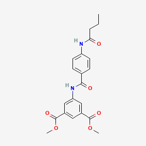 dimethyl 5-{[4-(butyrylamino)benzoyl]amino}isophthalate