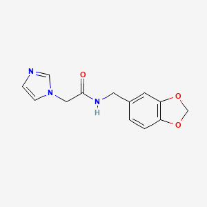 N-(1,3-benzodioxol-5-ylmethyl)-2-(1H-imidazol-1-yl)acetamide