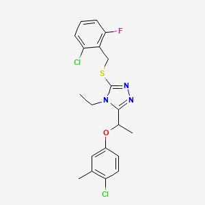 3-[(2-chloro-6-fluorobenzyl)thio]-5-[1-(4-chloro-3-methylphenoxy)ethyl]-4-ethyl-4H-1,2,4-triazole