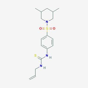 molecular formula C17H25N3O2S2 B4714326 N-allyl-N'-{4-[(3,5-dimethyl-1-piperidinyl)sulfonyl]phenyl}thiourea 