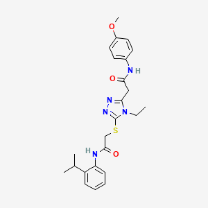 2-[4-ethyl-5-({2-[(2-isopropylphenyl)amino]-2-oxoethyl}thio)-4H-1,2,4-triazol-3-yl]-N-(4-methoxyphenyl)acetamide