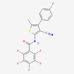 N-[3-cyano-4-(4-fluorophenyl)-5-methyl-2-thienyl]-2,3,4,5,6-pentafluorobenzamide