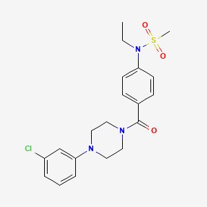 N-(4-{[4-(3-chlorophenyl)-1-piperazinyl]carbonyl}phenyl)-N-ethylmethanesulfonamide