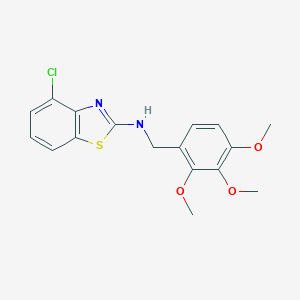 4-chloro-N-[(2,3,4-trimethoxyphenyl)methyl]-1,3-benzothiazol-2-amine