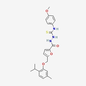 2-{5-[(2-isopropyl-5-methylphenoxy)methyl]-2-furoyl}-N-(4-methoxyphenyl)hydrazinecarbothioamide