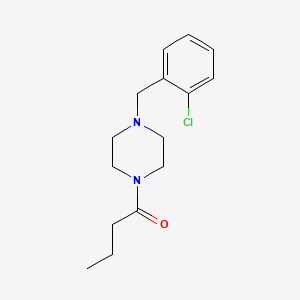 molecular formula C15H21ClN2O B4714411 1-butyryl-4-(2-chlorobenzyl)piperazine 