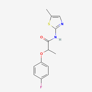 2-(4-fluorophenoxy)-N-(5-methyl-1,3-thiazol-2-yl)propanamide