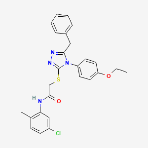 molecular formula C26H25ClN4O2S B4714482 2-{[5-benzyl-4-(4-ethoxyphenyl)-4H-1,2,4-triazol-3-yl]thio}-N-(5-chloro-2-methylphenyl)acetamide 