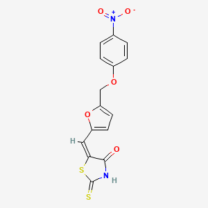 2-mercapto-5-({5-[(4-nitrophenoxy)methyl]-2-furyl}methylene)-1,3-thiazol-4(5H)-one