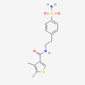 molecular formula C15H18N2O3S2 B4714538 N-{2-[4-(aminosulfonyl)phenyl]ethyl}-4,5-dimethyl-3-thiophenecarboxamide 