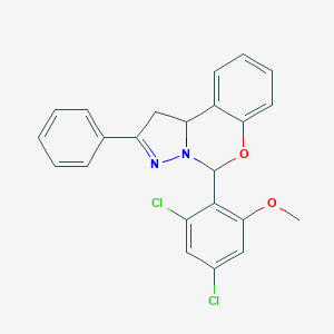 5-(2,4-Dichloro-6-methoxyphenyl)-2-phenyl-1,10b-dihydropyrazolo[1,5-c][1,3]benzoxazine