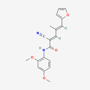 2-cyano-N-(2,4-dimethoxyphenyl)-5-(2-furyl)-4-methyl-2,4-pentadienamide