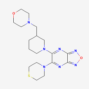 5-[3-(4-morpholinylmethyl)-1-piperidinyl]-6-(4-thiomorpholinyl)[1,2,5]oxadiazolo[3,4-b]pyrazine