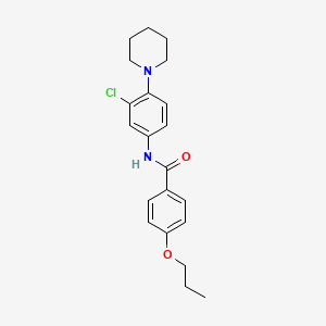 molecular formula C21H25ClN2O2 B4714564 N-[3-chloro-4-(1-piperidinyl)phenyl]-4-propoxybenzamide 