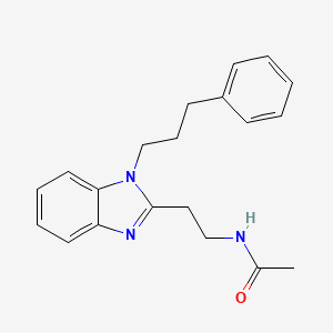 molecular formula C20H23N3O B4714577 N-{2-[1-(3-phenylpropyl)-1H-benzimidazol-2-yl]ethyl}acetamide 