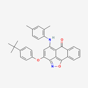 molecular formula C32H28N2O3 B4714585 3-(4-tert-butylphenoxy)-5-[(2,4-dimethylphenyl)amino]-6H-anthra[1,9-cd]isoxazol-6-one CAS No. 5473-25-6