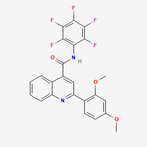 molecular formula C24H15F5N2O3 B4714590 2-(2,4-dimethoxyphenyl)-N-(pentafluorophenyl)-4-quinolinecarboxamide 