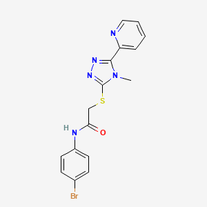 N-(4-bromophenyl)-2-{[4-methyl-5-(2-pyridinyl)-4H-1,2,4-triazol-3-yl]thio}acetamide