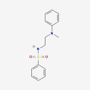 molecular formula C15H18N2O2S B4714622 N-{2-[methyl(phenyl)amino]ethyl}benzenesulfonamide 