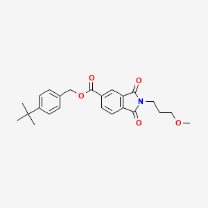 molecular formula C24H27NO5 B4714656 4-tert-butylbenzyl 2-(3-methoxypropyl)-1,3-dioxo-5-isoindolinecarboxylate 